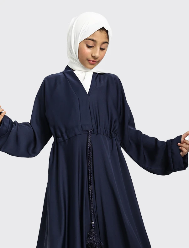 Girls Navy Fozia Abaya